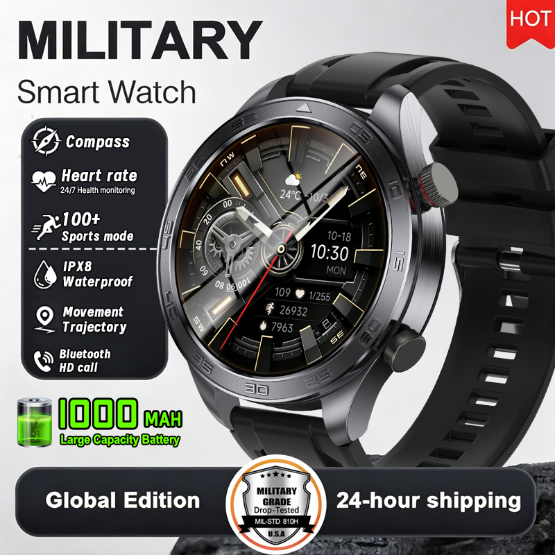 Outdoor Power Hours - New Military Smart Watch Men GPS