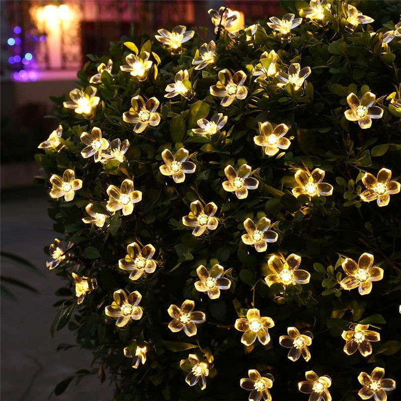 Outdoor Power For Christmas Lights - 5m 7m 12m 22m Peach Flower