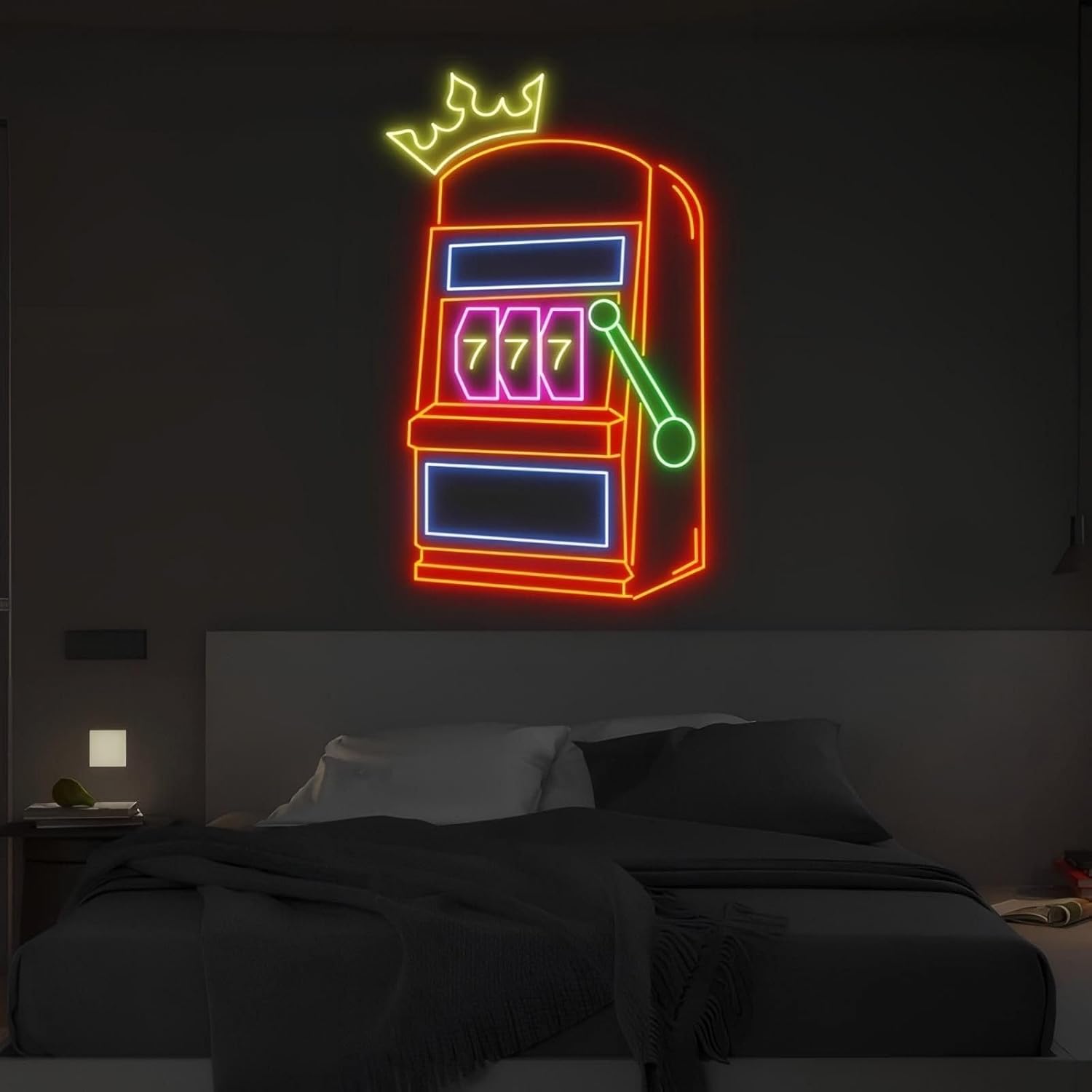 Slot Machine Neon Sign Game Ic - Outdoor Power For Wedding 评论和价格
