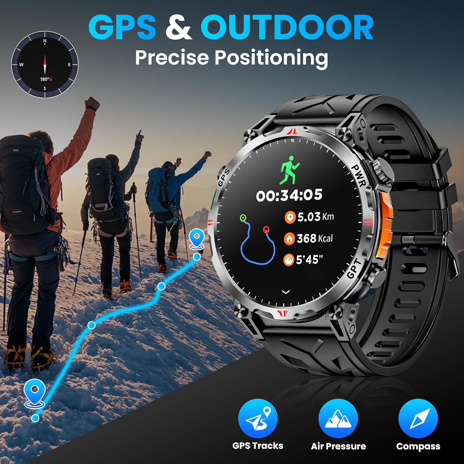 2026 New Military GPS Tactics  - Outdoor Power Hours 评论和价格