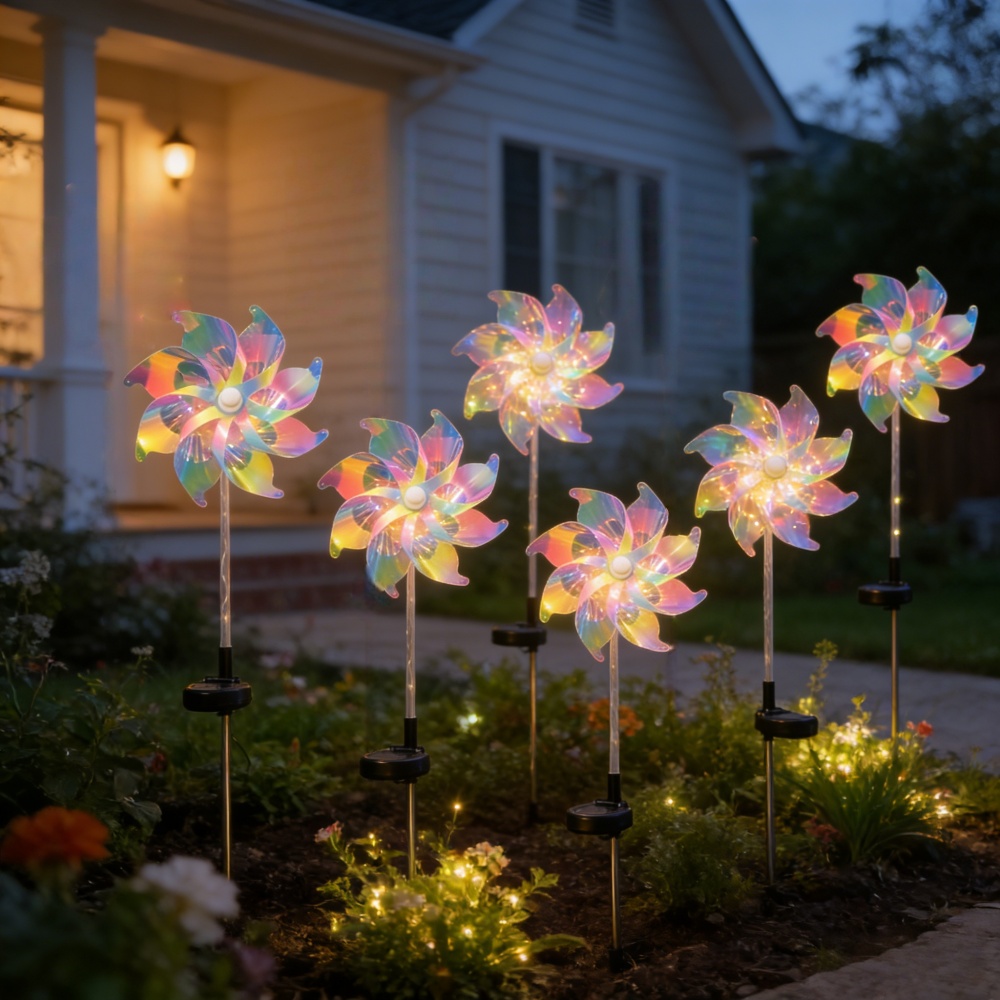 2PC Solar Powered Colorful Win - Outdoor Power For Wedding 评论和价格