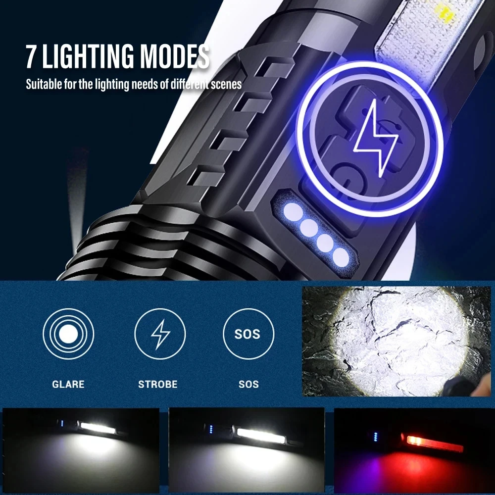 Powerful LED Flashlight Rechar - Outdoor Power Lights 评论和价格