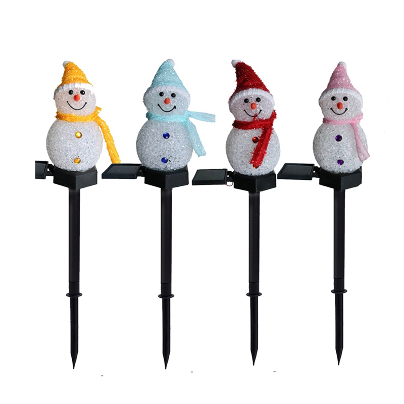 LED Snowman Solar Garden Light - Outdoor Power For Christmas Lights 评论和价格