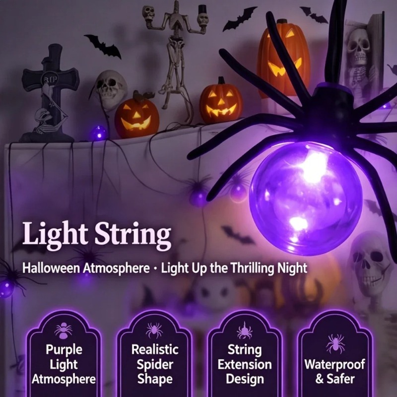 Battery Powered Spider LED Str - Outdoor Power Lights 评论和价格