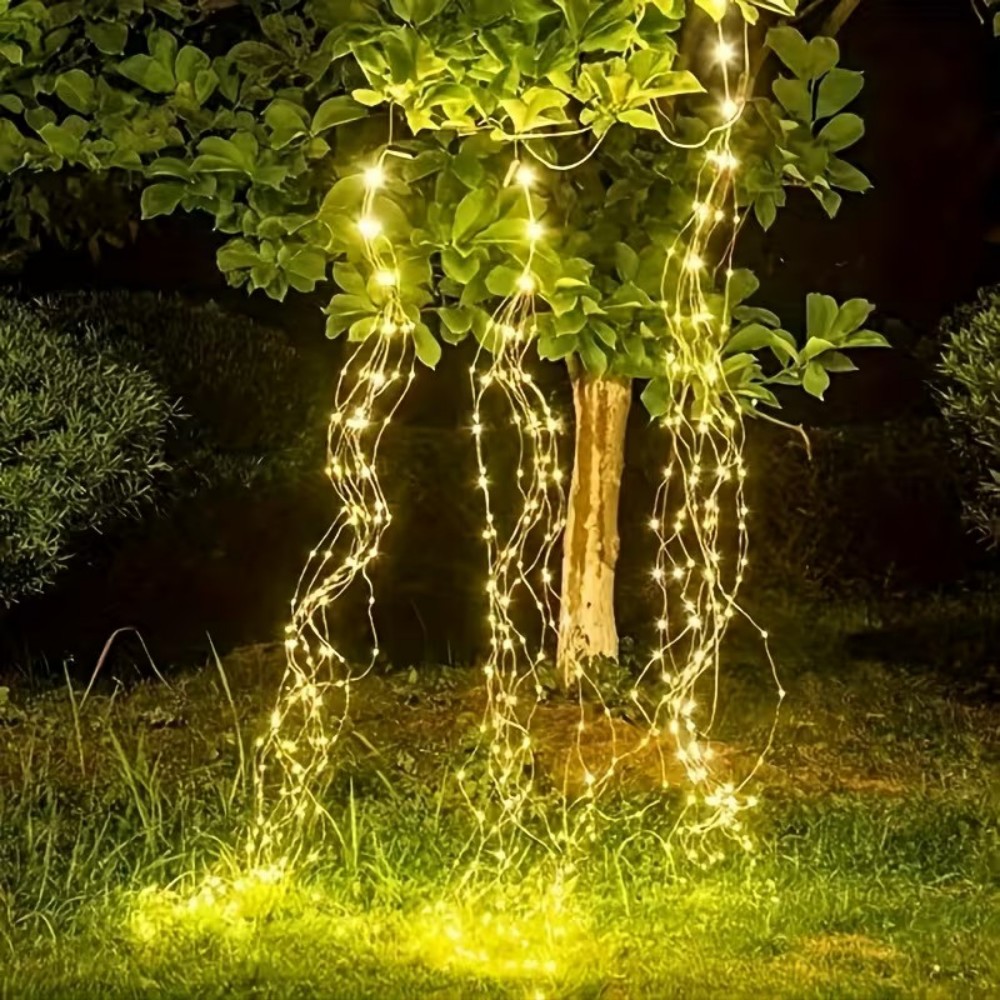 3M600LED Solar Powered Willow  - Outdoor Power For Christmas Lights 评论和价格
