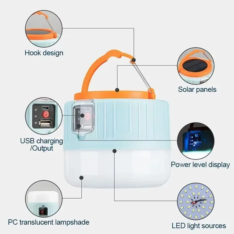Solar Camping Lantern Recharge - Outdoor Power Lights 评论和价格