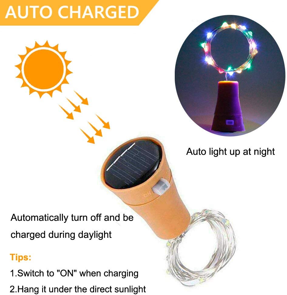 Solar Wine Bottle Led String F - Outdoor Power For Wedding 评论和价格