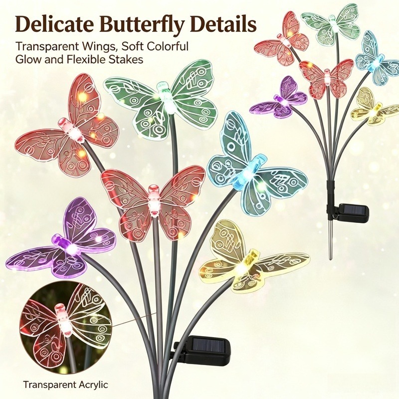 Solar Powered Butterfly Lights - Outdoor Power Lights 评论和价格