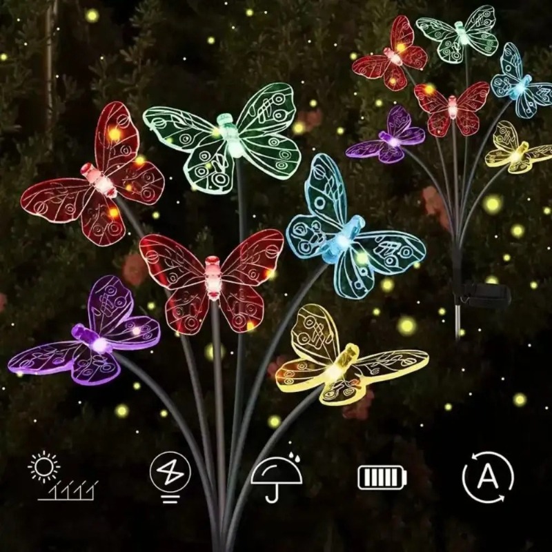 Solar Powered Butterfly Lights - Outdoor Power Lights 评论和价格