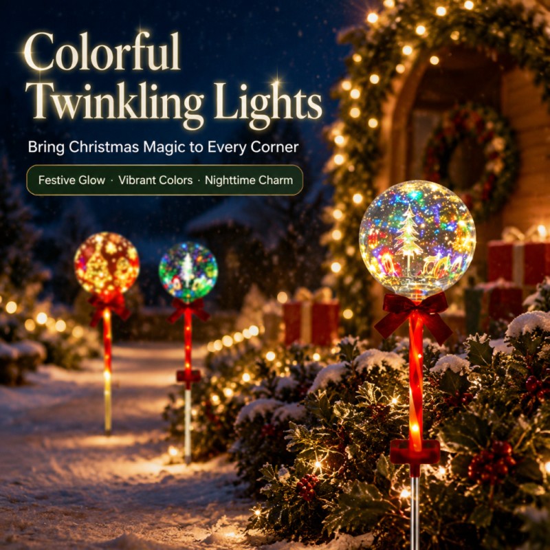 Christmas ball LED solar-power - Outdoor Power For Christmas Lights 评论和价格