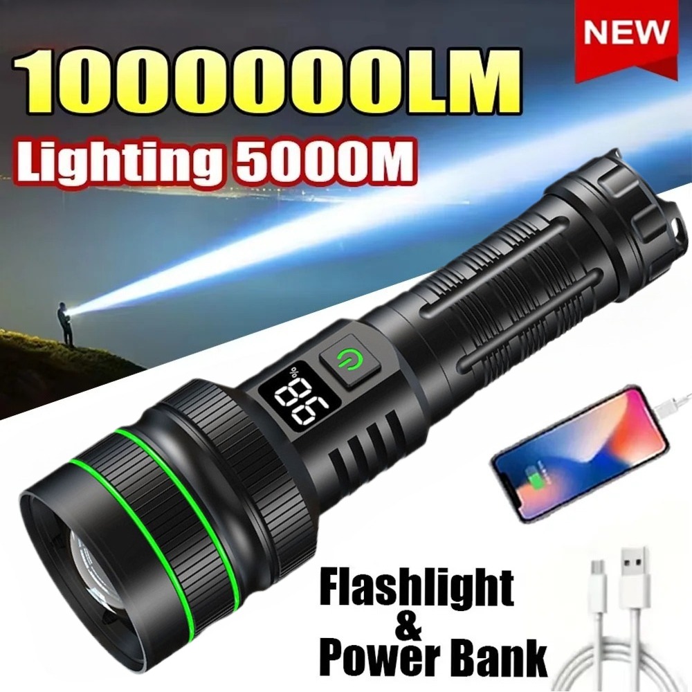 Powerful LED Flashlight Zoomab - Outdoor Power Lights 评论和价格