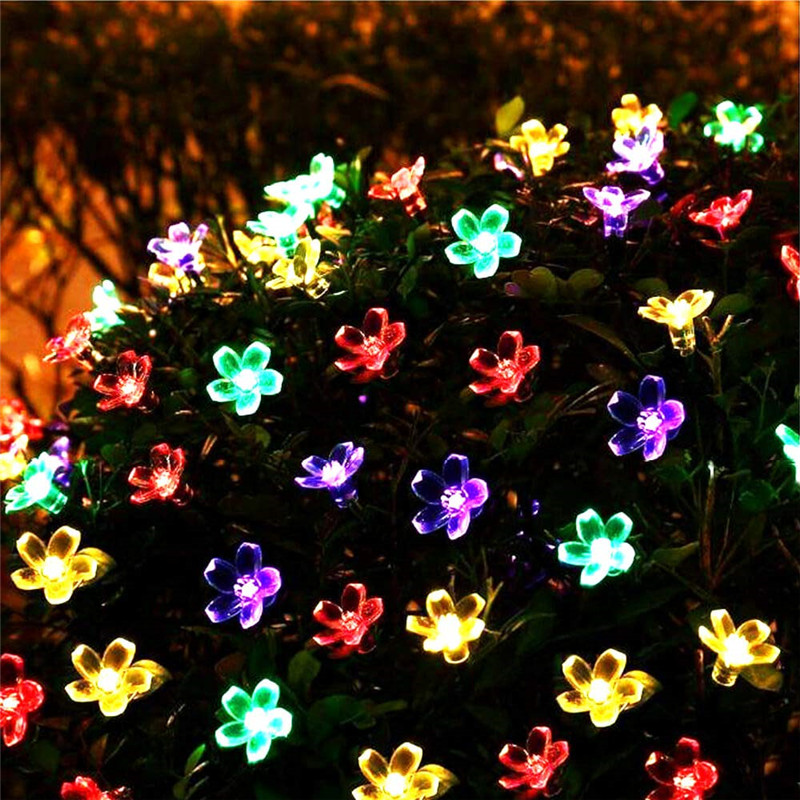 5m 7m 12m 22m Peach Flower Sol - Outdoor Power For Christmas Lights 评论和价格